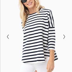 Navy & White swing sweatshirt